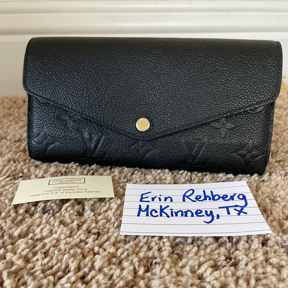 LOUIS VUITTON SARAH WALLET - EMPREINTE NOIR